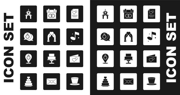 集贺卡婚礼拱门钻石图片下载