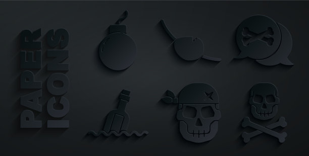 设置头骨位置海盗瓶子与信息图片下载