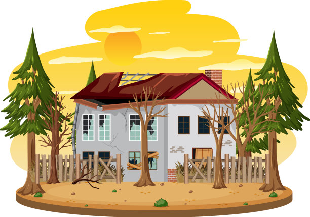 偏僻的旧破房子图片下载