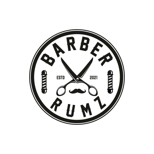 理发店模板标志设计图片下载