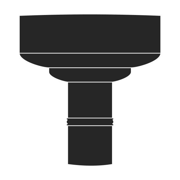 古老的柱状黑色图标图片下载