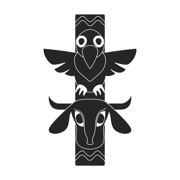 图腾部落的黑人图标图片下载