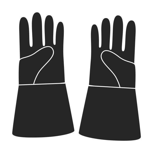 黑色手套图标图片下载