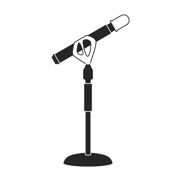 麦克风图标黑色图标隔离图片下载