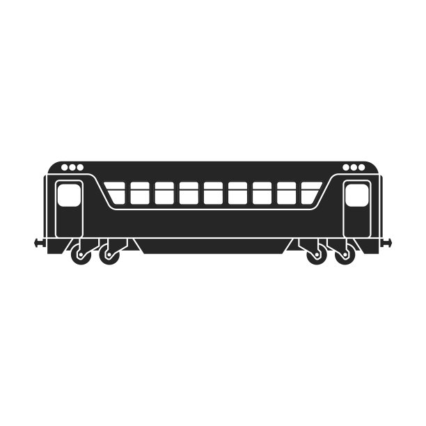 机车与黑色马车图标图片下载