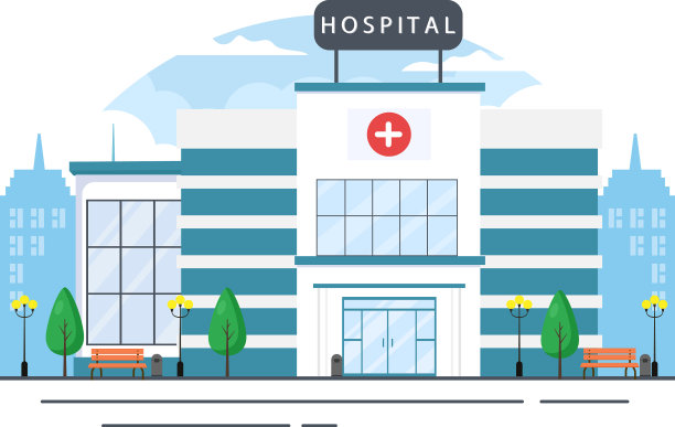 医疗保健背景的医院建筑图片下载