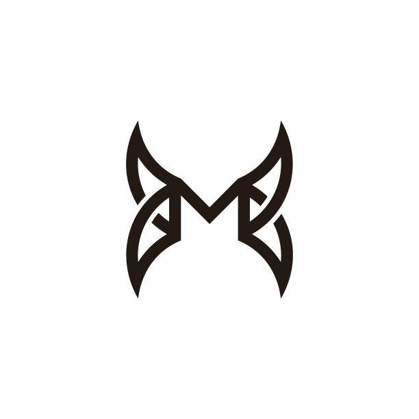 字母简单的几何grunge设计标志。图片下载