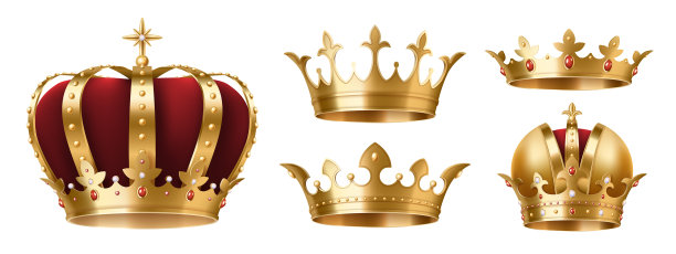 逼真的金冠套冠头饰为图片下载