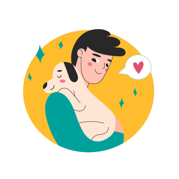 狗和男孩图片下载