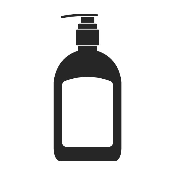 黑色消毒液皂图标图片下载
