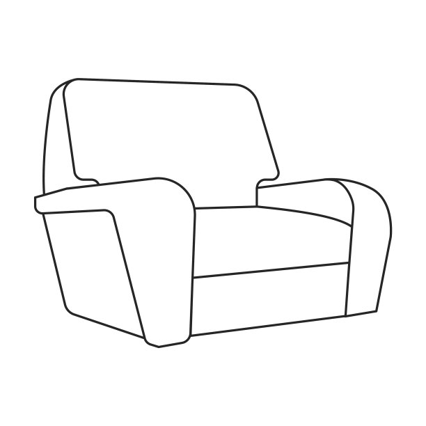 家庭扶手椅轮廓图标图片下载