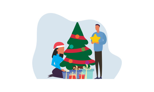 人们庆祝圣诞节图片下载