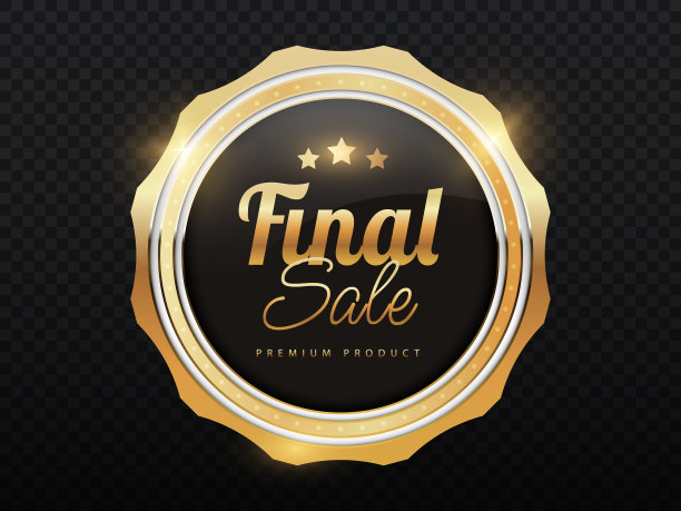 奢华的金色徽章图片下载