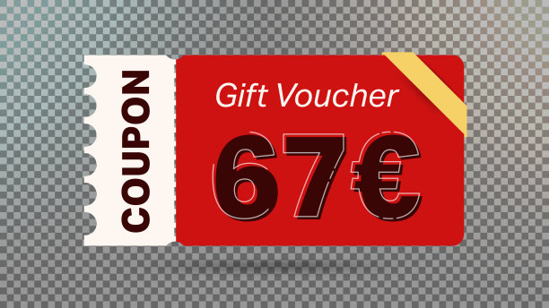67欧元优惠券促销销售网站，互联网广告，社交媒体。大销售和超级销售优惠券代码欧元67折扣礼券优惠券矢量插图夏季报价结束周末图片下载