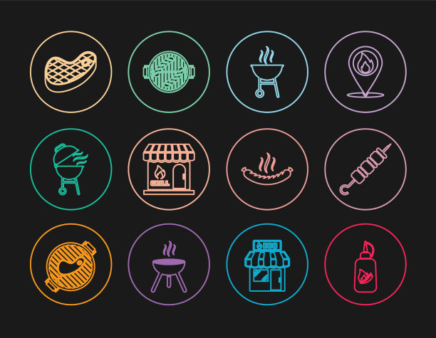 定线番茄酱瓶烤羊肉串图片下载