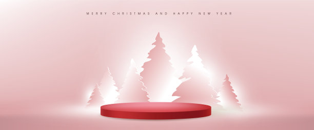 圣诞快乐的横幅与红色的产品展示图片下载