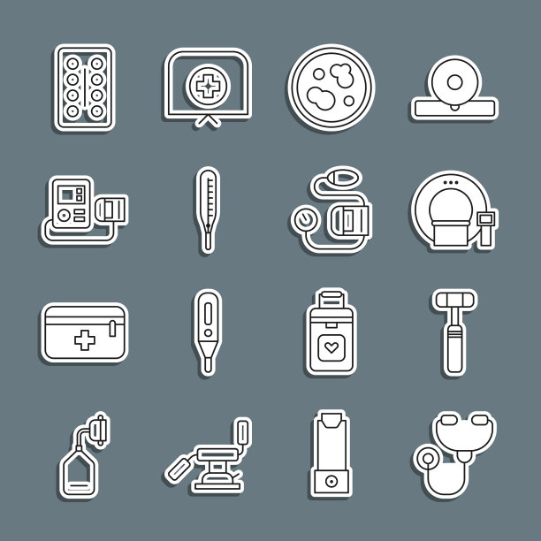 定线听诊器神经反射锤图片下载