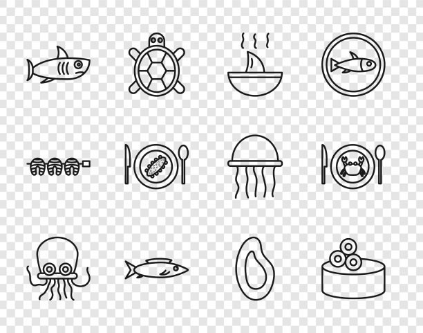 定线章鱼罐头配鱼子酱鱼翅图片下载