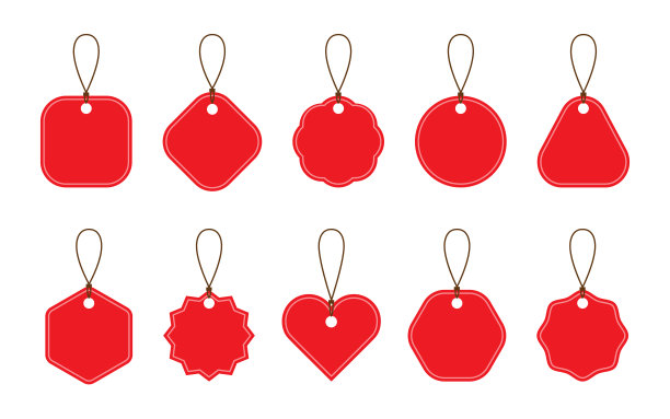 商店价格标签徽章专用产品红平套图片下载