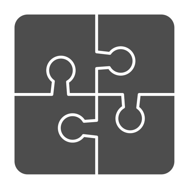 拼图游戏思维解析立体图标图片下载