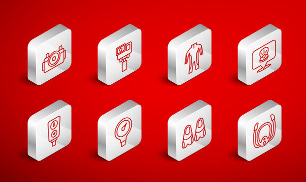 设置线潜水面罩与通气管动作极限图片下载