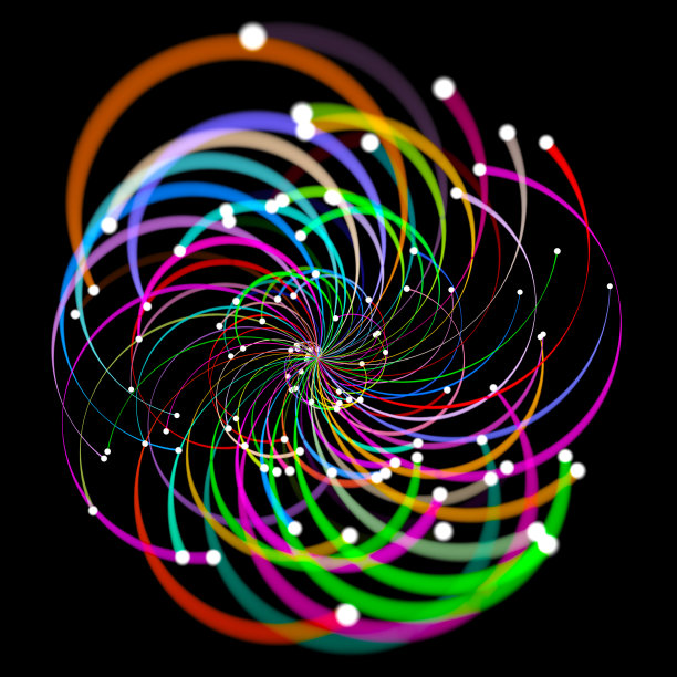 彩色径向曲线。图片下载