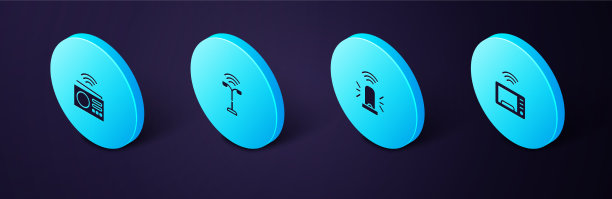 设置等距智能微波炉闪光警报器图片下载