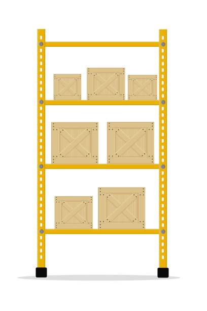 货架从仓库包裹递送服务与箱子和包裹图片下载