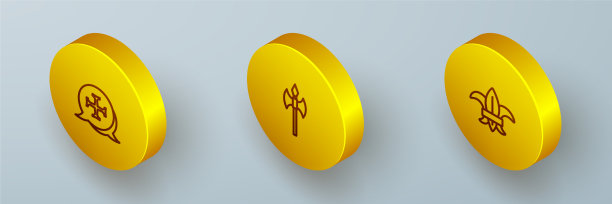 设置等距线十字军中世纪斧头和芙蓉图片下载