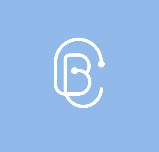 带有细几何线条的字母BCCB图片下载