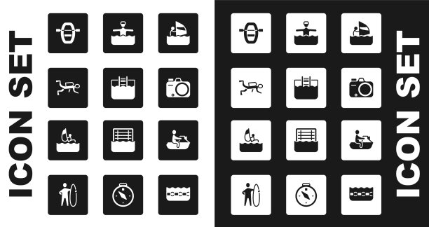 设置帆板游泳池与梯子水肺图片下载