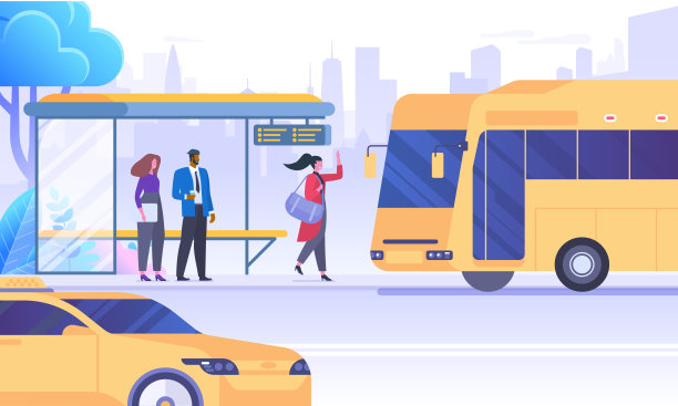 城市交通意味着平面矢量图图片下载