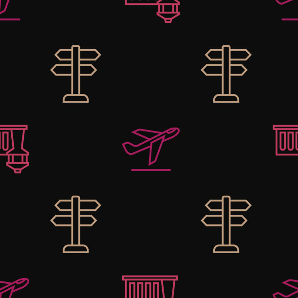 设置机场管制塔线道路交通标志图片下载