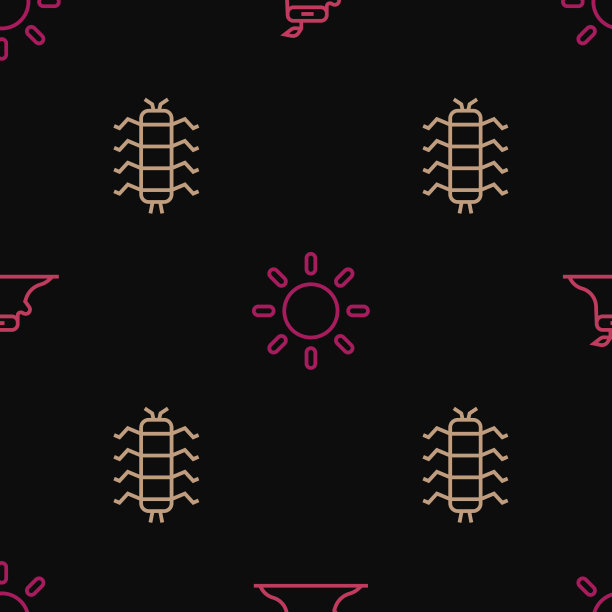 设线树桩蜈蚣虫和太阳图片下载