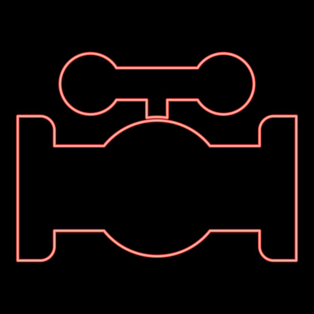 霓虹灯阀瓣红色颜色平式形象图片下载