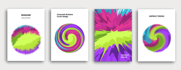 多色书籍封面页设计创意十足图片下载