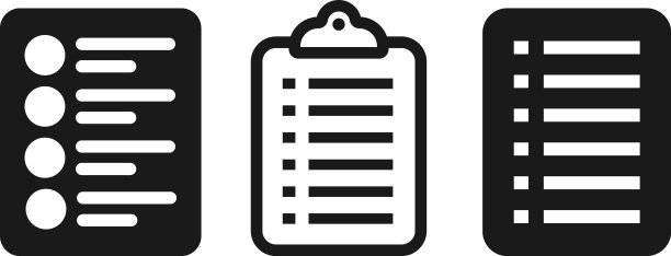 扁平列表图标符号设计图片下载