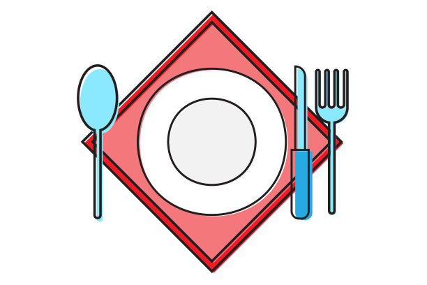 餐巾纸上的餐具无论什么用途都是很棒的设计图片下载