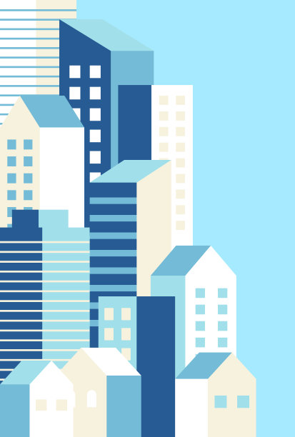 简单而时尚的建筑插图图片下载