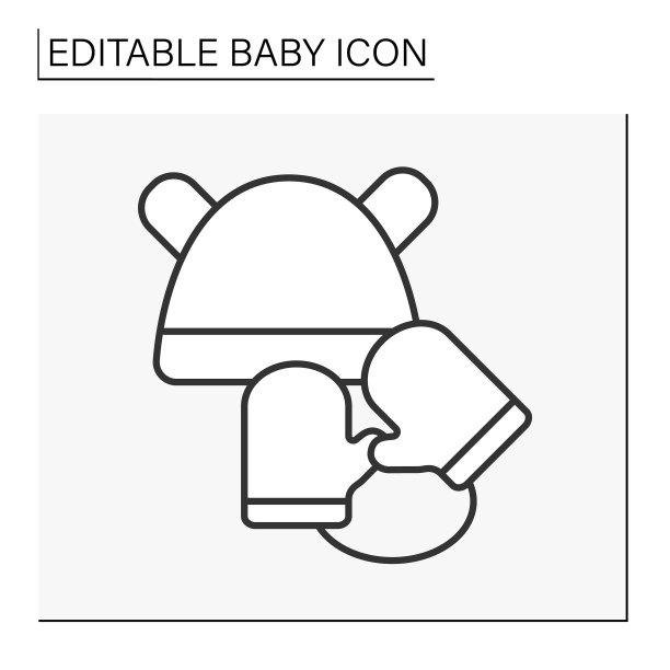 婴儿服装系列图标图片下载