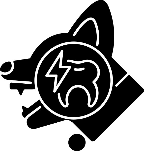 牙周病黑色象形图标图片下载