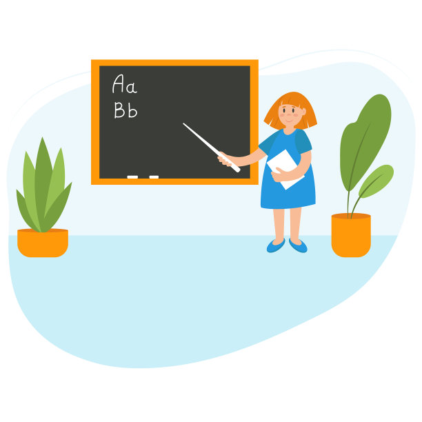 女老师在上课时靠近黑板和图片下载