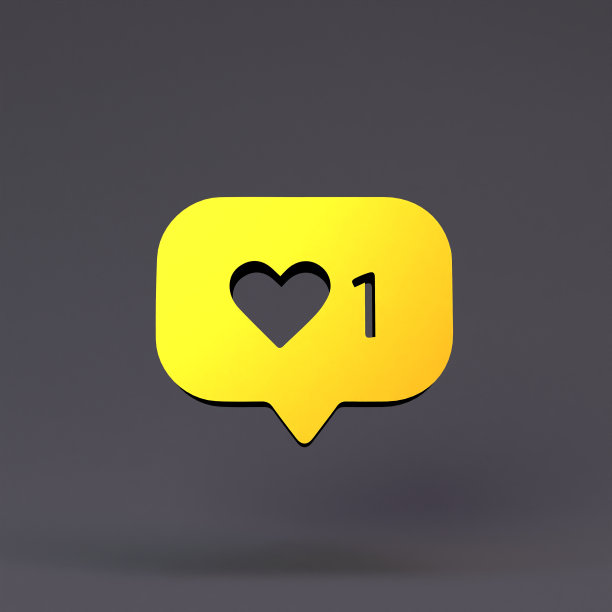 社交媒体喜欢图标。3 d渲染插图。图片下载