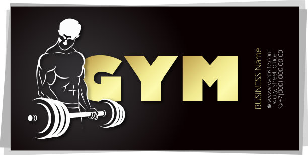 健身房健身名片概念体育和图片下载