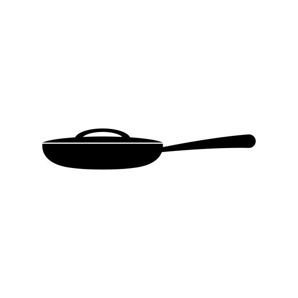 带盖煎锅图标，用于煎炸食物图片下载