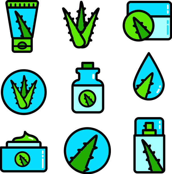 Agava芦荟绿色图标集图片下载