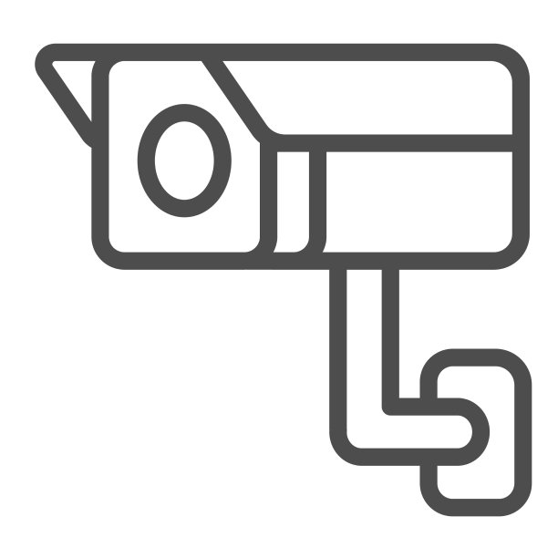 户外监控摄像头安装在墙上图片下载