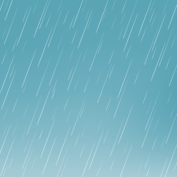 雨滴孤立在蓝色背景上图片下载