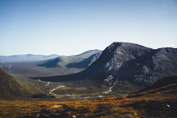 山地景观秋季格伦科股票图片-苏格兰高地，苏格兰图片下载