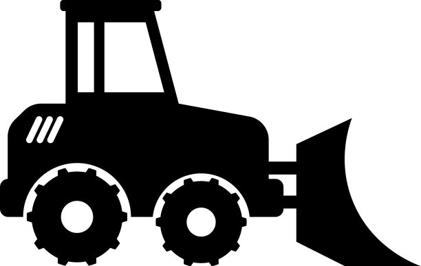 推土机图标设计模板隔离图片下载